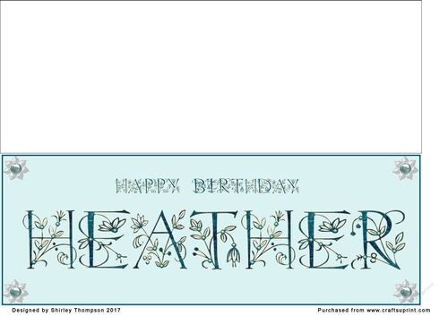 Large DL name card (Heather)