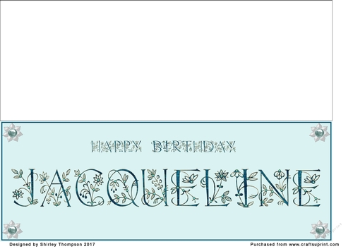 Large DL name card (Jacqueline)