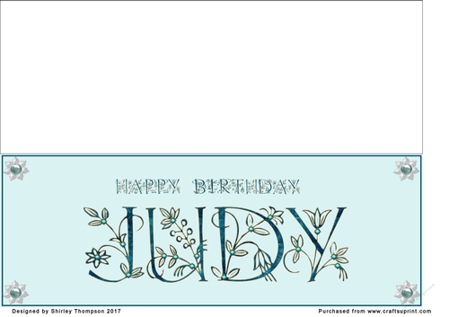 Large DL name card (Judy)