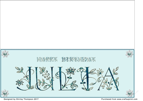 Large DL name card (Julia)