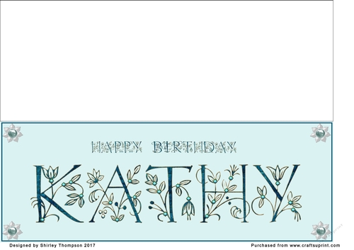 Large DL name card (Kathy)