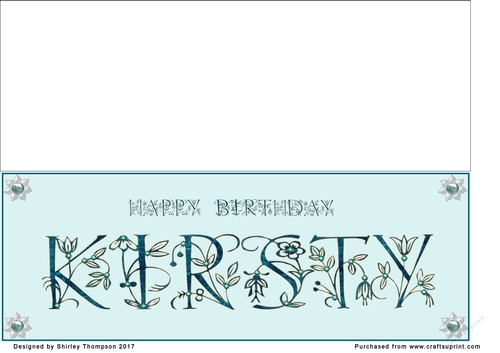 Large DL name card (Kirsty)
