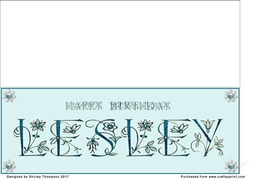 Large DL name card (Lesley)