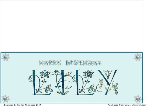 Large DL name card (Lily)