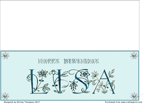 Large DL name card (Lisa)