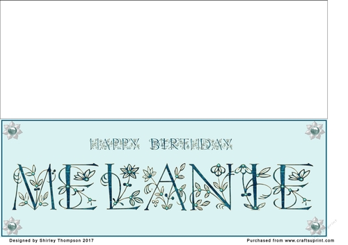 Large DL name card (Melanie)
