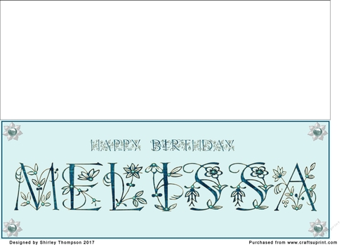 Large DL name card (Melissa)