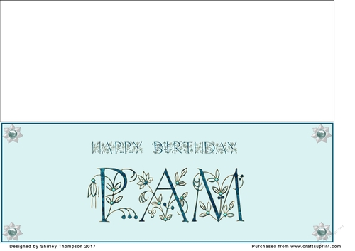 Large DL name card (Pam)
