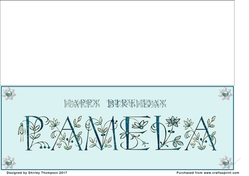 Large DL name card (Pamela)