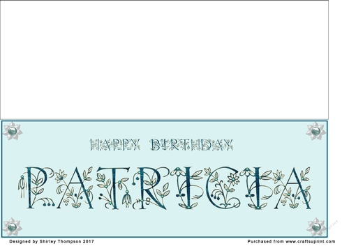 Large DL name card (Patricia)