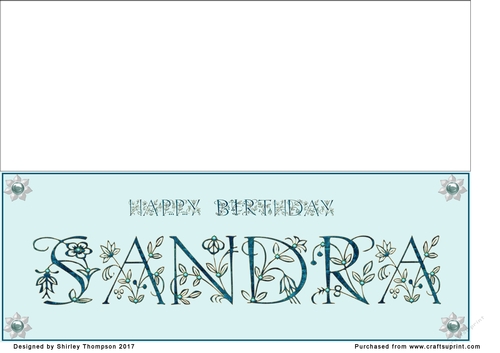 Large DL name card (Sandra)