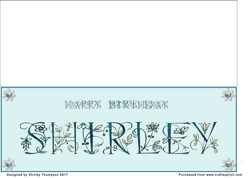 Large DL name card (Shirley)