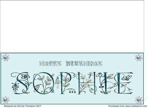Large DL name card (Sophie)