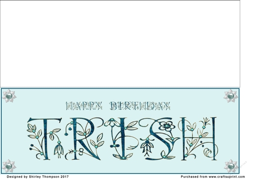 Large DL name card (Trish)