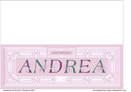 Pink DL name card (Andrea)