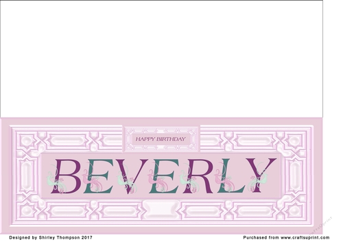 Pink DL name card (Beverly)