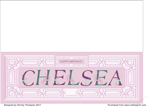 Pink DL name card (Chelsea)