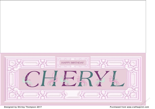 Pink DL name card (Cheryl)