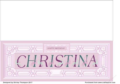 Pink DL name card (Christina)