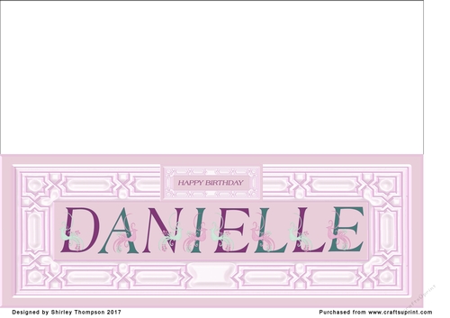 Pink DL name card (Danielle)