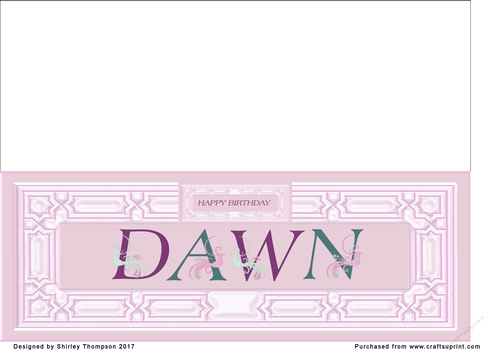 Pink DL name card (Dawn)