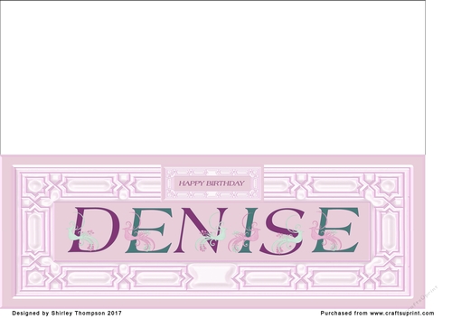 Pink DL name card (Denise)