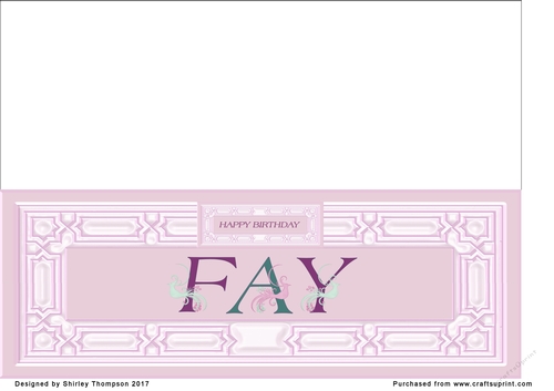 Pink DL name card (Fay)