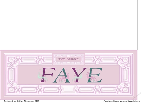 Pink DL name card (Faye)