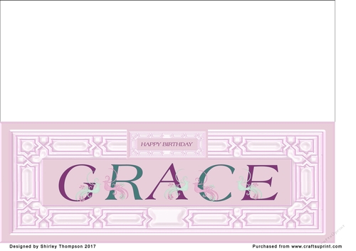Pink DL name card (Grace)