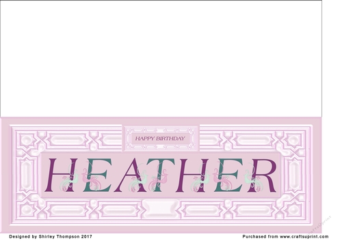 Pink DL name card (Heather)