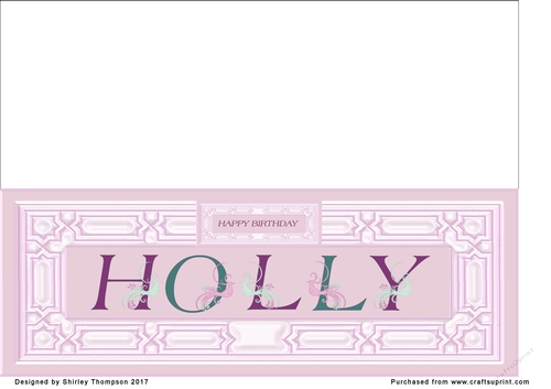Pink DL name card (Holly)