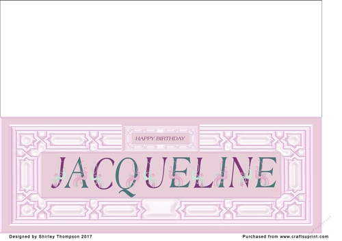 Pink DL name card (Jacqueline)