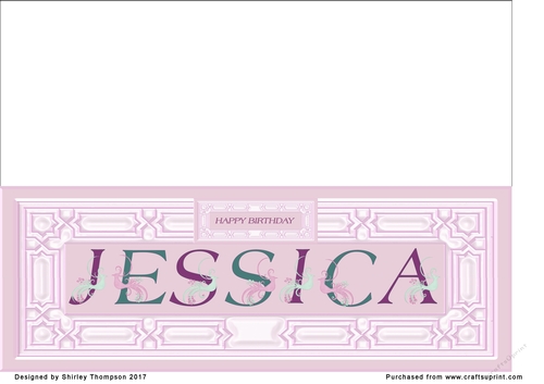 Pink DL name card (Jessica)
