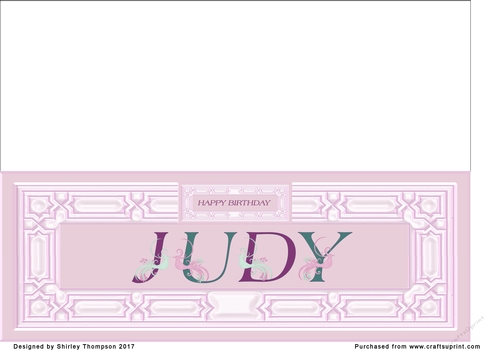Pink DL name card (Judy)