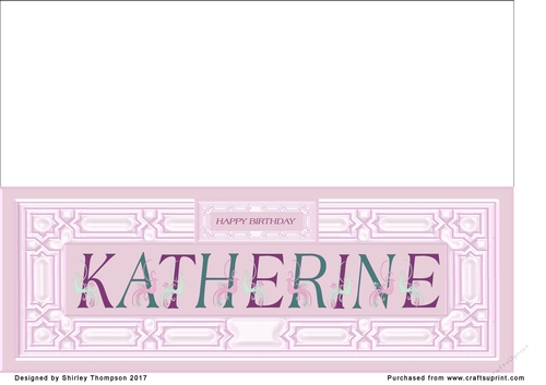 Pink DL name card (Katherine)