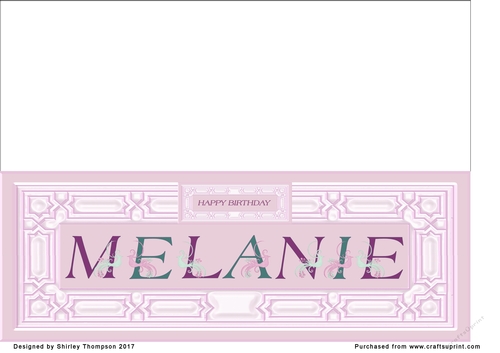 Pink DL name card (Melanie)