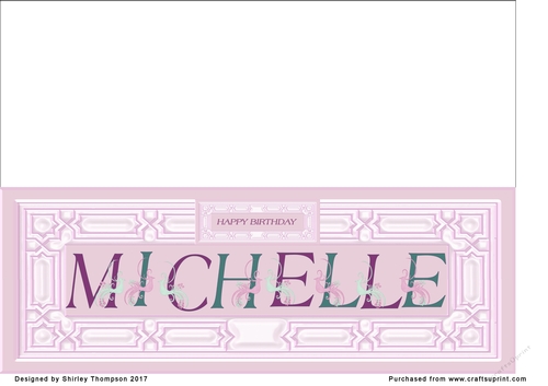 Pink DL name card (Michelle)