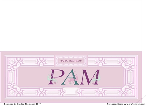Pink DL name card (Pam)