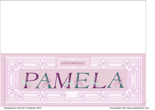 Pink DL name card (Pamela)