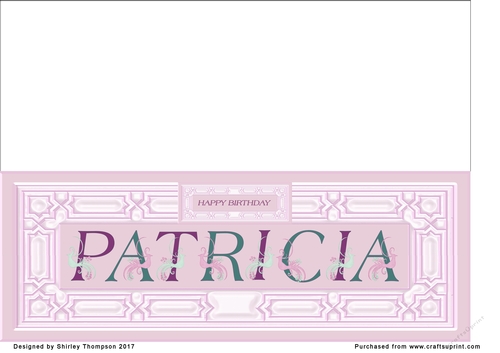 Pink DL name card (Patricia)