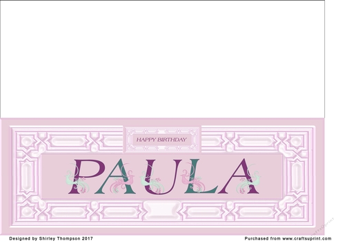 Pink DL name card (Paula)