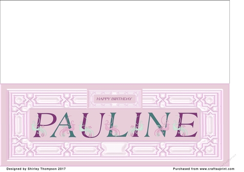 Pink DL name card (Pauline)