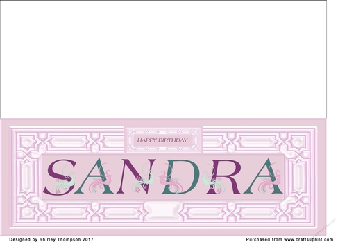 Pink DL name card (Sandra)