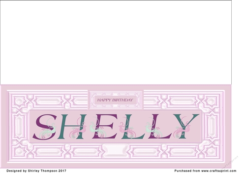 Pink DL name card (Shelly)