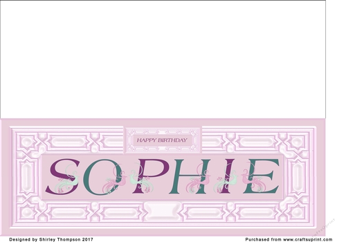 Pink DL name card (Sophie)