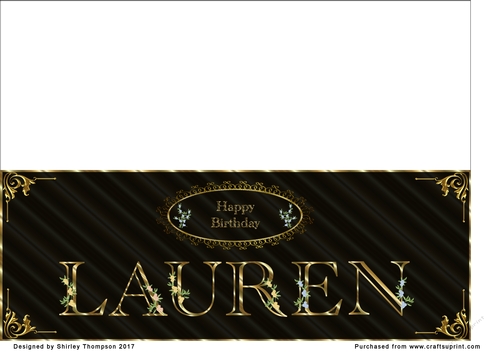 Black & Gold DL name card (Lauren)