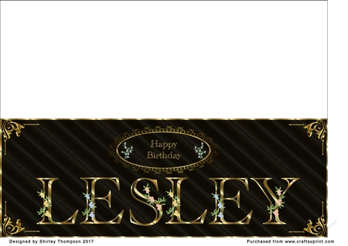 Black & Gold DL name card (Lesley)