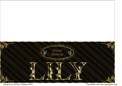 Black & Gold DL name card (Lily)
