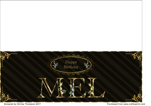Black & Gold DL name card (Mel)