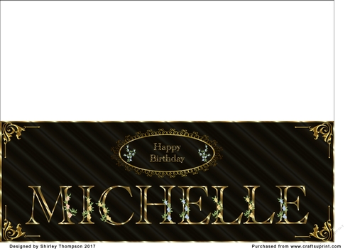 Black & Gold DL name card (Michelle)